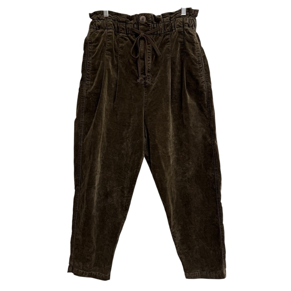 Free People Margate Pleated High Rise Corduroy Trouser Pants Women Medium